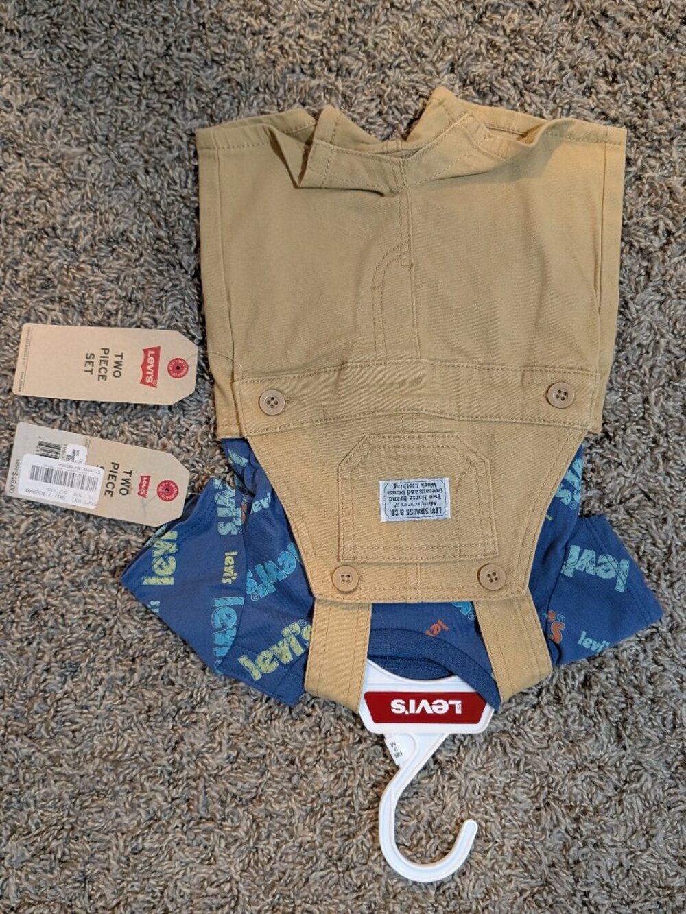 Boy overalls and shirt
